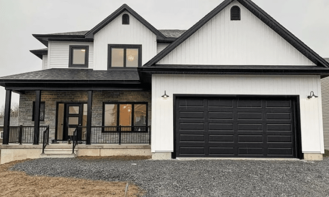The best black garage door design