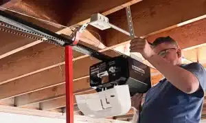Person checking damage