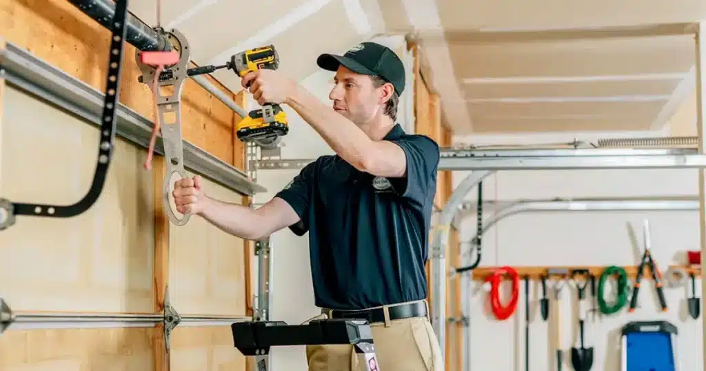 Person doing routine maintenance