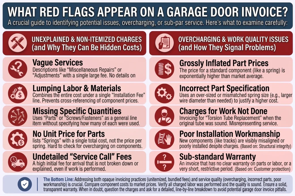 What Red Flags Appear on a Garage Door Invoice?