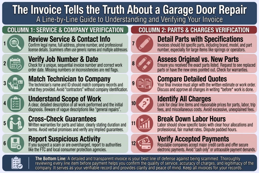 The Invoice Tells the Truth About a Garage Door Repair
