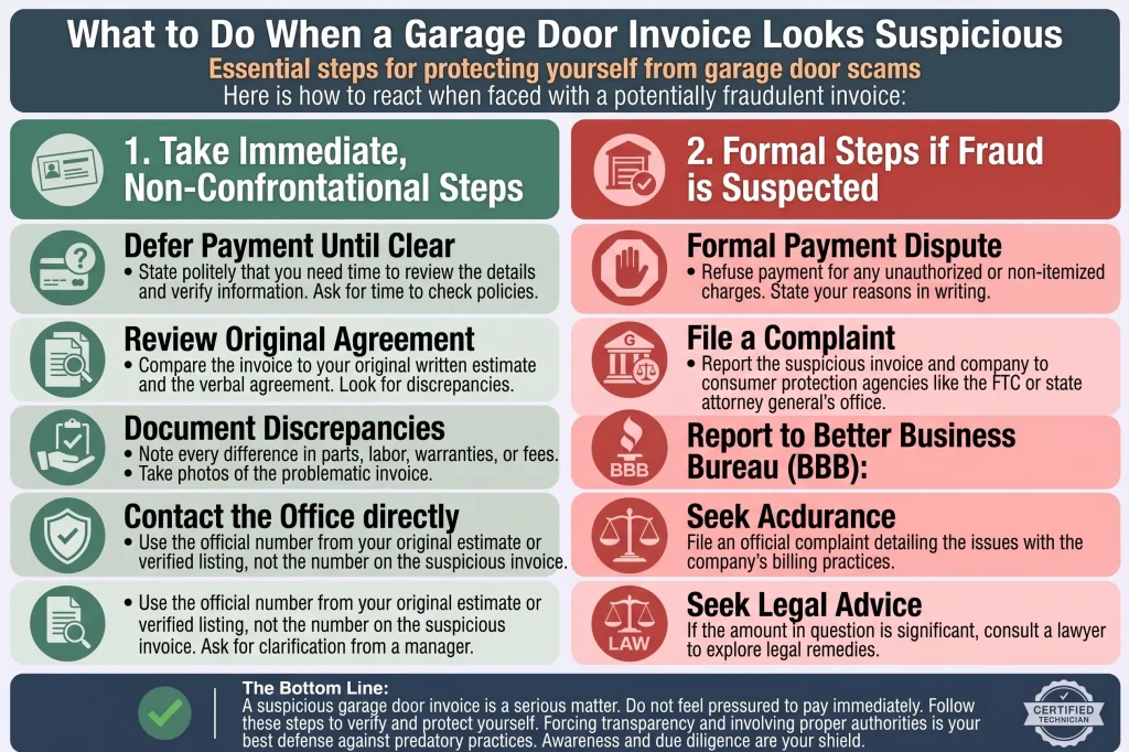 What to Do When a Garage Door Invoice Looks Suspicious